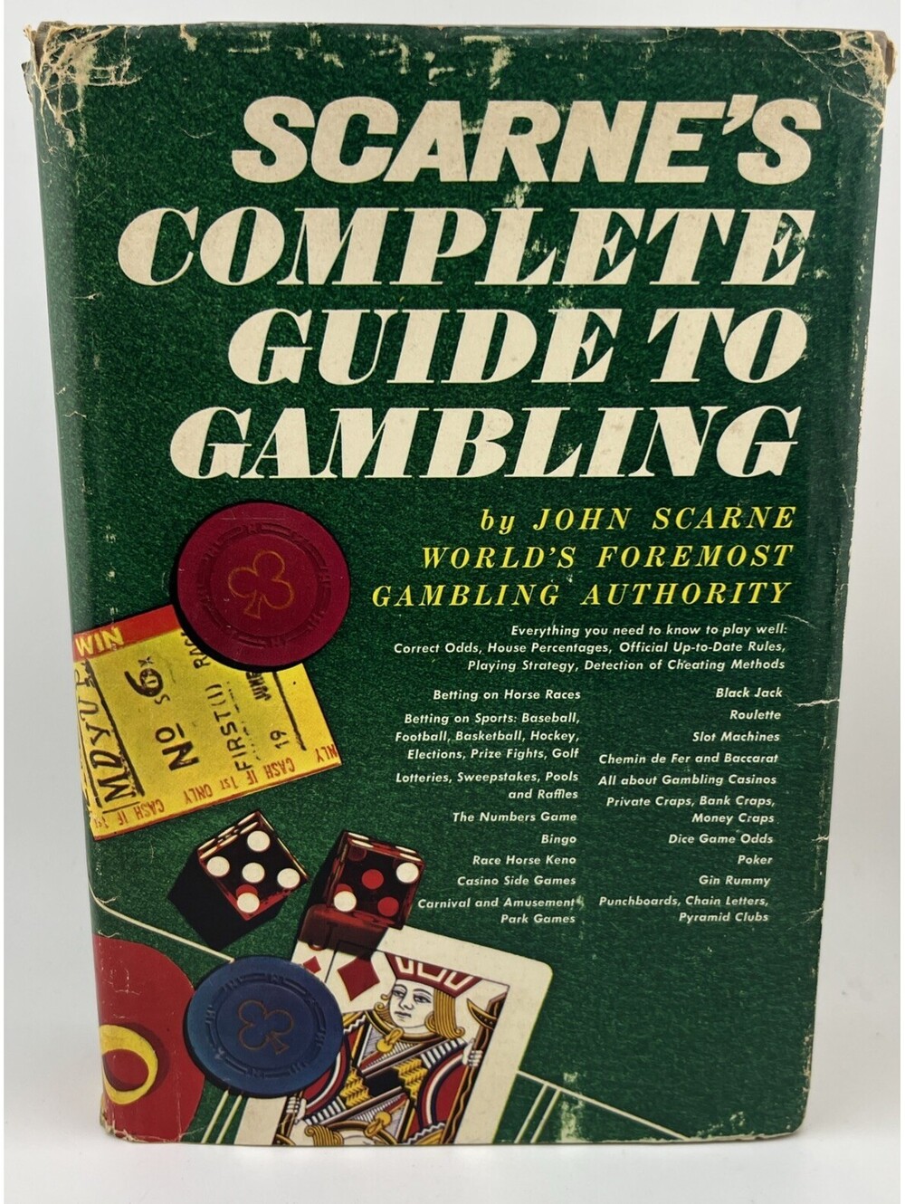 VINTAGE 1961 SCARNE’S COMPLETE GUIDE TO GAMBLING 9TH PRINTING HC